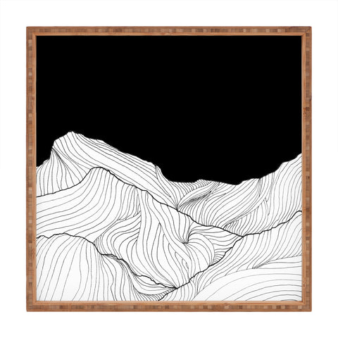 Viviana Gonzalez Lines in the mountains II Square Tray