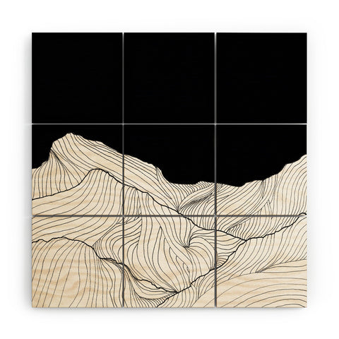 Viviana Gonzalez Lines in the mountains II Wood Wall Mural