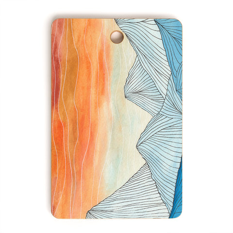 Viviana Gonzalez Lines in the mountains III Cutting Board Rectangle