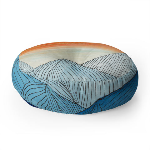 Viviana Gonzalez Lines in the mountains III Floor Pillow Round