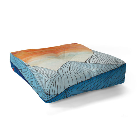 Viviana Gonzalez Lines in the mountains III Floor Pillow Square