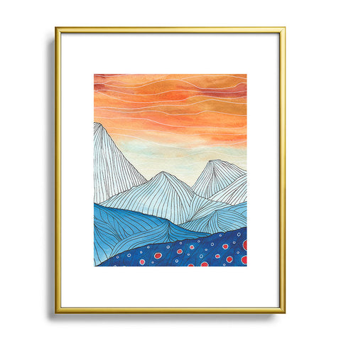 Viviana Gonzalez Lines in the mountains III Metal Framed Art Print