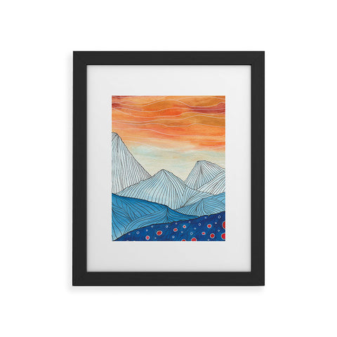 Viviana Gonzalez Lines in the mountains III Framed Art Print