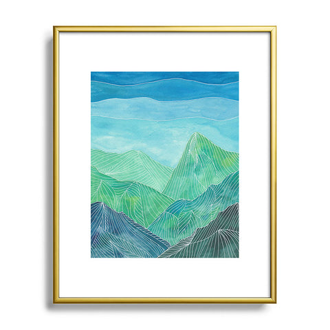 Viviana Gonzalez Lines in the mountains IV Metal Framed Art Print