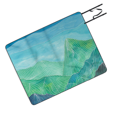 Viviana Gonzalez Lines in the mountains IV Picnic Blanket