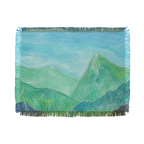 Viviana Gonzalez Lines in the mountains IV Throw Blanket