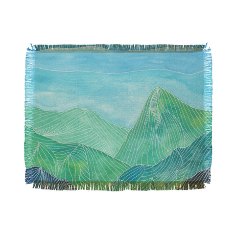 Viviana Gonzalez Lines in the mountains IV Throw Blanket