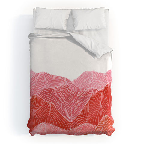 Viviana Gonzalez Lines in the mountains IX Duvet Cover