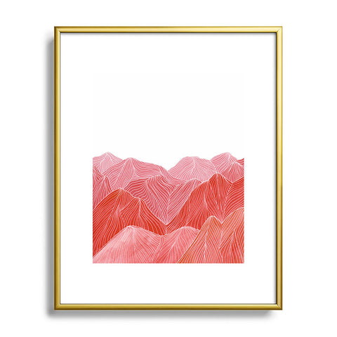Viviana Gonzalez Lines in the mountains IX Metal Framed Art Print