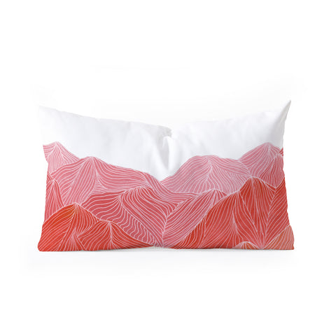 Viviana Gonzalez Lines in the mountains IX Oblong Throw Pillow