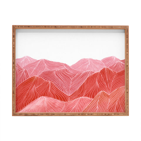 Viviana Gonzalez Lines in the mountains IX Rectangular Tray