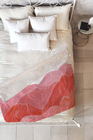 Viviana Gonzalez Lines in the mountains IX Fleece Throw Blanket