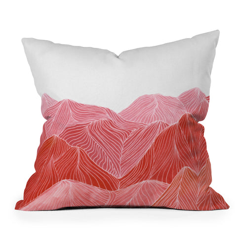 Viviana Gonzalez Lines in the mountains IX Throw Pillow