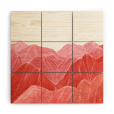 Viviana Gonzalez Lines in the mountains IX Wood Wall Mural