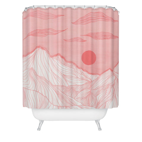 Viviana Gonzalez Lines in the mountains Shower Curtain