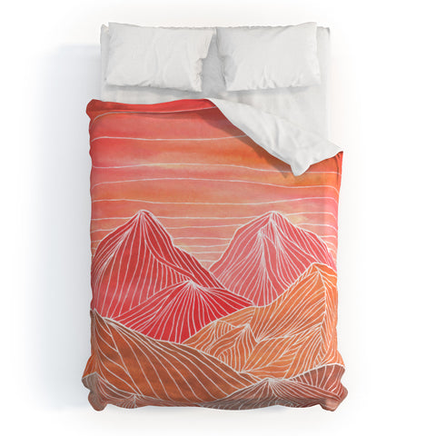 Viviana Gonzalez Lines in the mountains V Duvet Cover