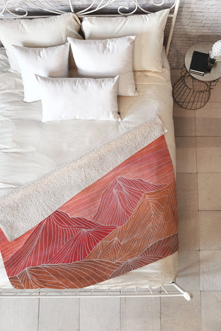 Viviana Gonzalez Lines in the mountains V Fleece Throw Blanket