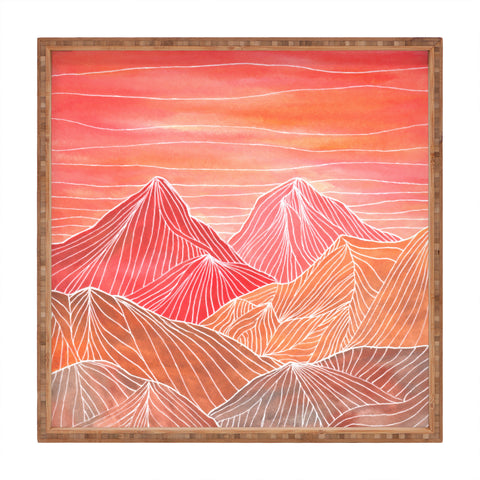 Viviana Gonzalez Lines in the mountains V Square Tray