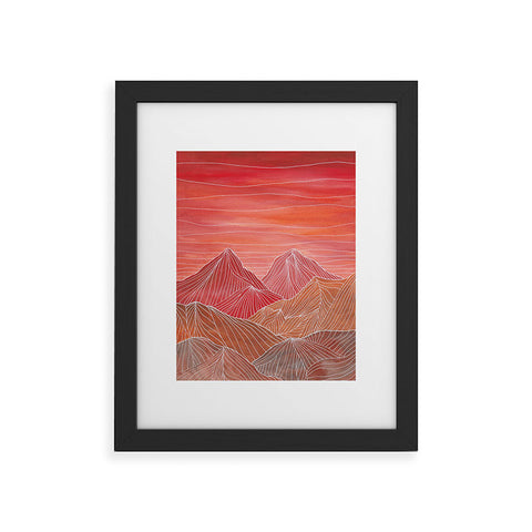 Viviana Gonzalez Lines in the mountains V Framed Art Print
