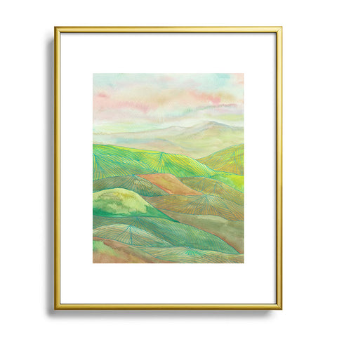 Viviana Gonzalez Lines in the mountains VII Metal Framed Art Print