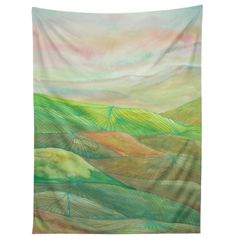 Viviana Gonzalez Lines in the mountains VII Tapestry