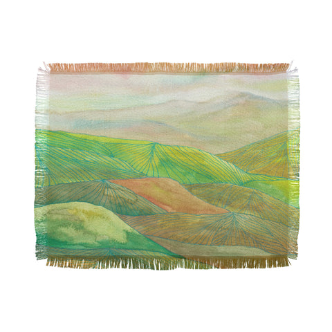 Viviana Gonzalez Lines in the mountains VII Throw Blanket
