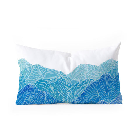 Viviana Gonzalez Lines in the mountains VIII Oblong Throw Pillow
