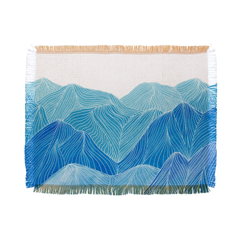 Viviana Gonzalez Lines in the mountains VIII Throw Blanket