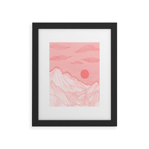 Viviana Gonzalez Lines in the mountains Framed Art Print