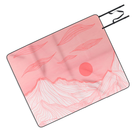 Viviana Gonzalez Lines in the mountains Picnic Blanket