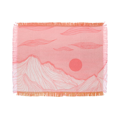 Viviana Gonzalez Lines in the mountains Throw Blanket