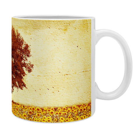 Viviana Gonzalez Lone Tree And Sunflowers Field Coffee Mug
