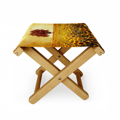 Viviana Gonzalez Lone Tree And Sunflowers Field Folding Stool