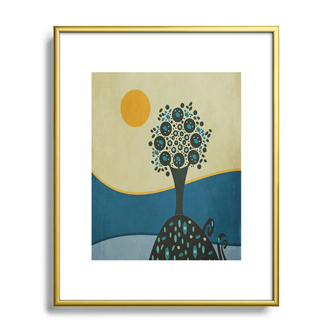 Viviana Gonzalez Lone Tree In The Hills Metal Framed Art Print