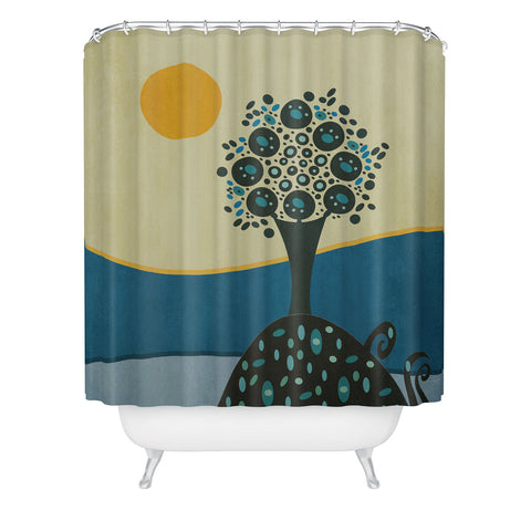 Viviana Gonzalez Lone Tree In The Hills Shower Curtain