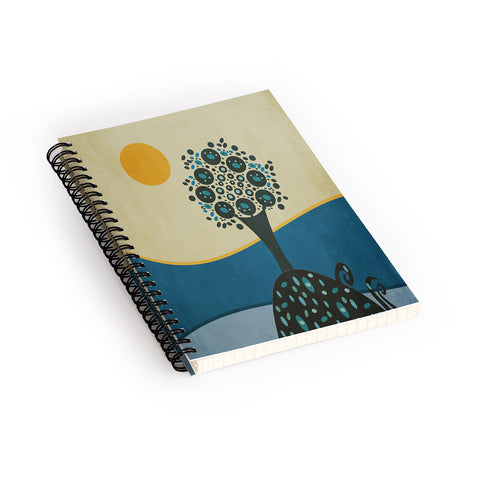 Viviana Gonzalez Lone Tree In The Hills Spiral Notebook