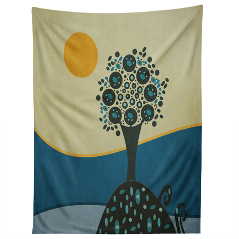 Viviana Gonzalez Lone Tree In The Hills Tapestry