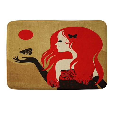 Viviana Gonzalez Madame Butterfly Memory Foam Bath Mat