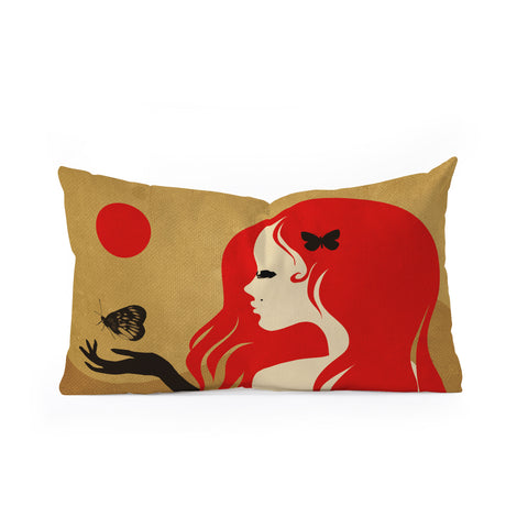 Viviana Gonzalez Madame Butterfly Oblong Throw Pillow