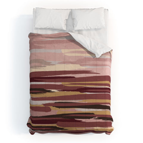 Viviana Gonzalez Marsala Abstract world 01 Comforter
