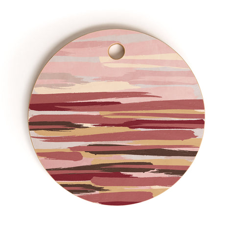 Viviana Gonzalez Marsala Abstract world 01 Cutting Board Round