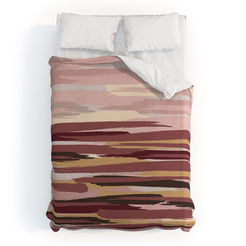 Viviana Gonzalez Marsala Abstract world 01 Duvet Cover
