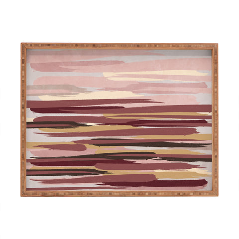 Viviana Gonzalez Marsala Abstract world 01 Rectangular Tray