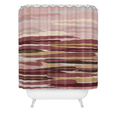 Viviana Gonzalez Marsala Abstract world 01 Shower Curtain
