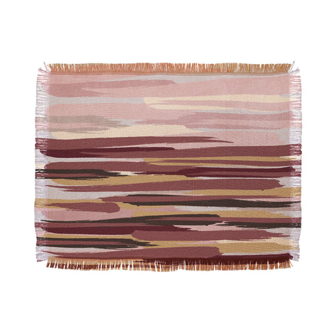 Viviana Gonzalez Marsala Abstract world 01 Throw Blanket