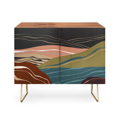 Viviana Gonzalez Mineral inspired landscapes 2 Credenza