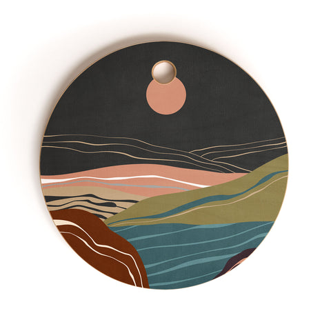 Viviana Gonzalez Mineral inspired landscapes 2 Cutting Board Round
