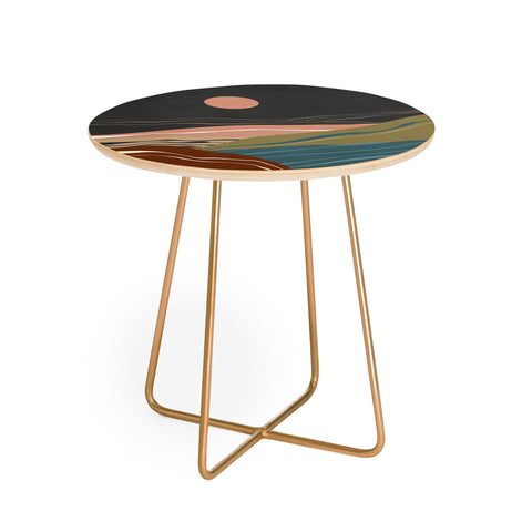 Viviana Gonzalez Mineral inspired landscapes 2 Round Side Table