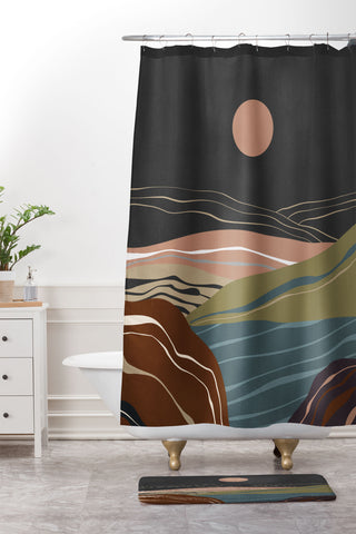 Viviana Gonzalez Mineral inspired landscapes 2 Shower Curtain And Mat