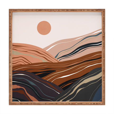 Viviana Gonzalez Mineral inspired landscapes 3 Square Tray